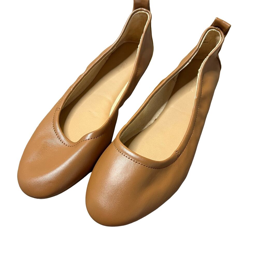 UNIVERSAL THREAD Danielle Scrunch Ballet Flats Cognac